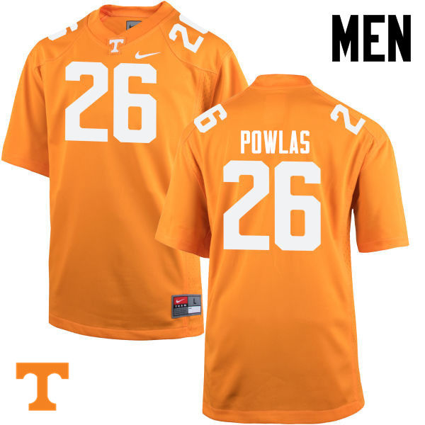 Men #26 Ben Powlas Tennessee Volunteers College Football Jerseys-Orange